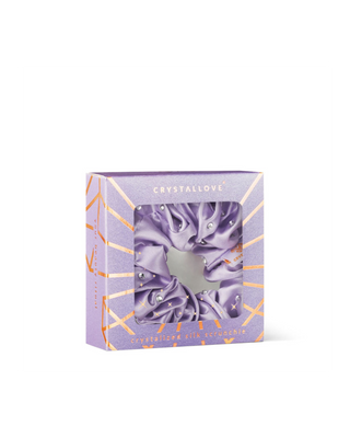 Elastico per capelli in seta con cristalli – lilac Crystallove - 4