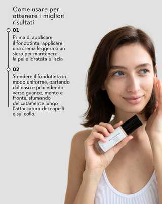 Fondotinta leggero per il viso coprente e opacizzante 12h per pelli chiare 02 Natural Nutridome - 3
