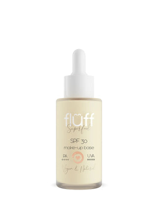 Latte base per trucco con protezione solare SPF 30 e acido ialuronico Fluff