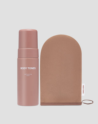 Set mousse autoabbronzante per il corpo per ogni carnagione + guanto Body Tones - 1
