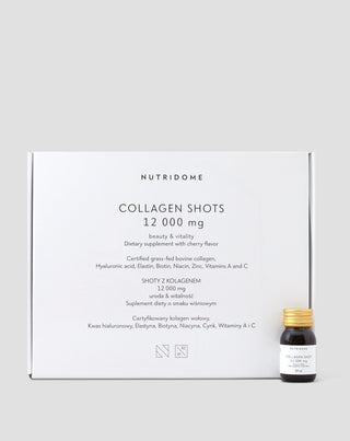 Shot di collagene liquido 12 000 mg con vitamine integratore alimentare Nutridome 30 x 30 ml - 1