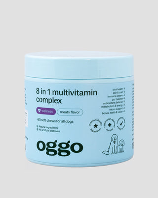 8 in 1 complesso multivitaminico integrativo per la salute e l'energia del tuo animale domestico Oggo 180 g - 1