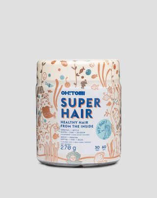 Gelatine per capelli per accelerare la crescita e migliorare la condizione Super Hair Oh!Tomi 60 pz.