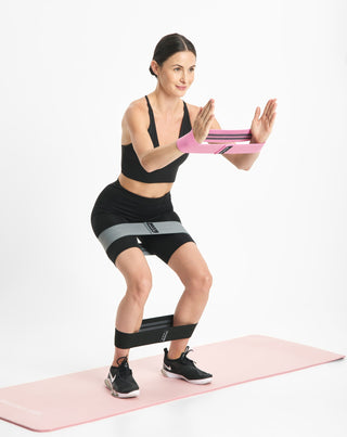 Body Functions bande di resistenza corte per il fitness 76 cm set da 3. - 3