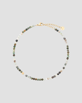 Bracciale in acciaio inossidabile placcato oro con turchese africano e amazzonite Mys_4 - 1