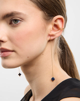 Set di orecchini in lapislazzuli placcati oro in acciaio inossidabile Mys_1 - 2