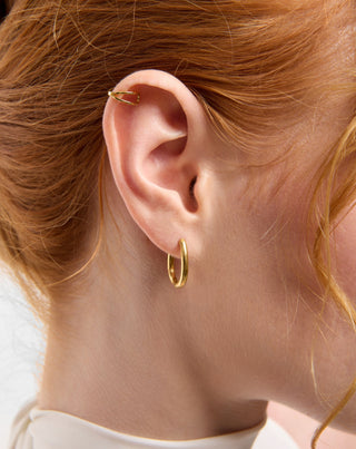 Set di orecchini placcati oro con giada rosa in acciaio inossidabile Mys_1 - 3