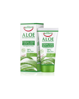 Crema viso antietà all'aloe vera con complesso di vitamine A, C ed E Equilibra - 1