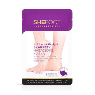Calzini esfolianti imbevuti di una maschera a base di acidi vegetali SheFoot - 1