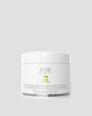 Maschera alginata Acne-Stop per pelle acneica con bambù, tè verde e fango nero del Mar Morto Apis - 1