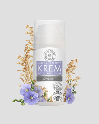 Crema d'avena con olio di lino e arancio per mani e piedi E-Fiore - 1