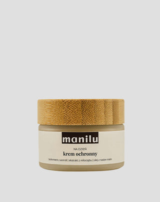 Crema giorno protettiva con burro di karitè, vitamina C e olio di semi di lampone Manilu - 1