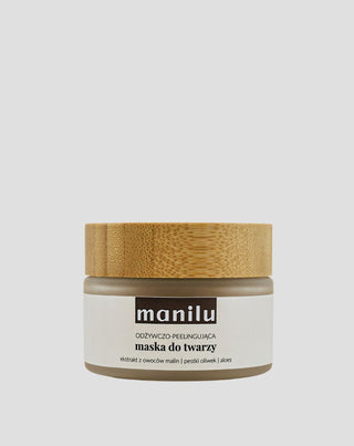 Maschera viso nutriente e peeling con semi di oliva e olio di macadamia Manilu - 1