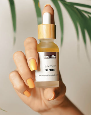 Siero notte bifase per pelli secche con acido ialuronico e vitamina C Manilu - 3