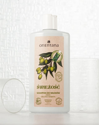 Orientana Shampoo ayurvedico antiforfora per capelli al miele e tè verde - 3