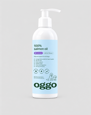 Olio di salmone per cani Omega-3 EPA e DHA per cuore, cervello e sistema immunitario Oggo 250 ml - 1