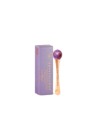 Massaggiatore 3D per occhi in ametista e applicatore per crema Crystallove - 1