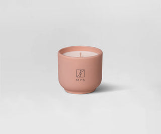 Candela di soia al profumo di vaniglia e zucchero filato in un contenitore di ceramica Mys - 3