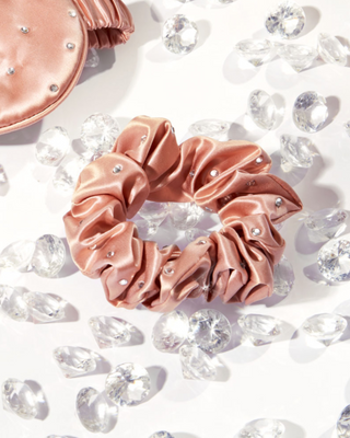 Elastico per capelli in seta con cristalli – rose gold Crystallove - 2