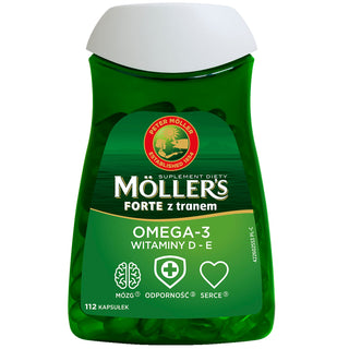 Integratore alimentare con acidi Omega-3 e vitamina D - E Forte Moller's 112 capsule - 1