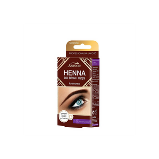 Henné cremoso per sopracciglia e ciglia marroni con olio di ricino Joanna - 1