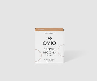 Lenti a contatto color miele marrone mensili senza gradazione brown moons no. 1 Ovio