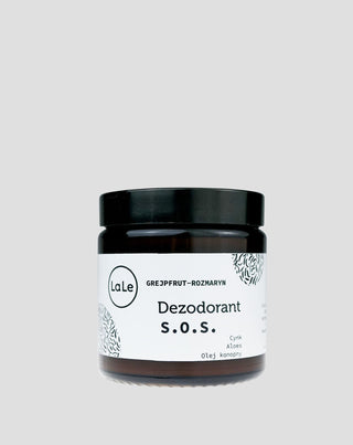 Deodorante in crema SOS con aloe e zinco - Pompelmo e rosmarino regolatore della secrezione di sebo La-Le - 1