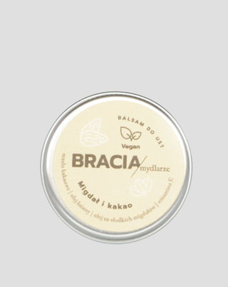 Balsamo idratante per labbra mandorla e cacao con vitamina E e olio di lino Bracia Mydlarze - 1