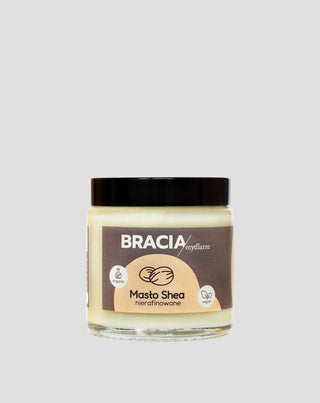 Burro di karité non raffinato con vitamine A ed E lenitivo e idratante Bracia Mydlarze - 1