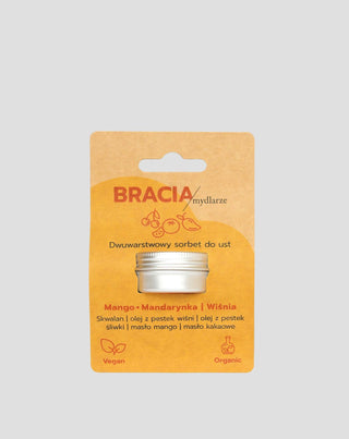 Sorbet fruttato per labbra secche e screpolate ciliegia mango e mandarino Bracia Mydlarze_5 - 5