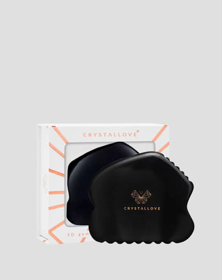 Piastra per massaggio viso gua sha in ossidiana pietra di grande potere Crystallove - 1