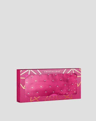 Fascia per occhi da notte in seta decorata con cristalli – hot pink Crystallove_4 - 4