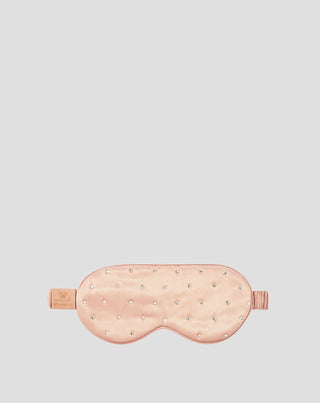 Fascia per occhi da dormire in seta decorata con cristalli – rose gold Crystallove_3 - 3