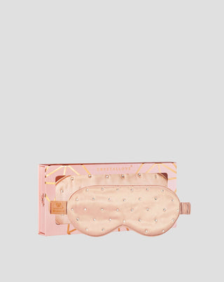 Fascia per occhi da dormire in seta decorata con cristalli – rose gold Crystallove - 1