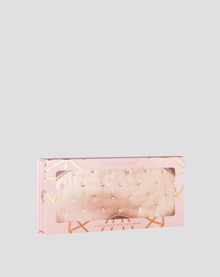 Fascia per occhi da dormire in seta decorata con cristalli – rose gold Crystallove_4 - 4