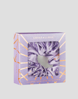 Elastico per capelli in seta con cristalli – lilac Crystallove_4 - 4