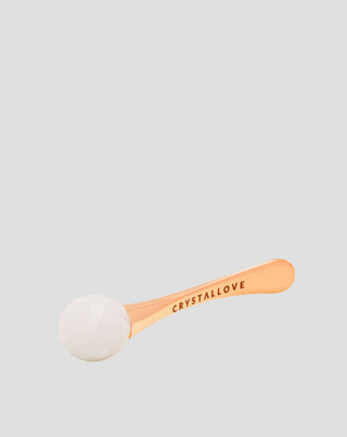 Massaggiatore contorno occhi 3D con cristallo di rocca e applicatore per crema Crystallove_3