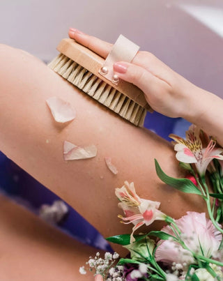 Spazzola in agave di bambù per massaggio a secco del corpo Crystallove - 2