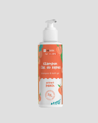 Shampoo e gel doccia 2in1 per bambini con profumo di pesca HiSkin - 1