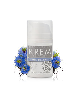 Crema viso naturale all'olio di cumino nero per eczemi, eczemi e iperpigmentazione E-Fiore - 1