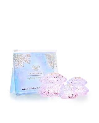 Coppettazione in silicone per il massaggio del corpo con glitter Crystallove - 1