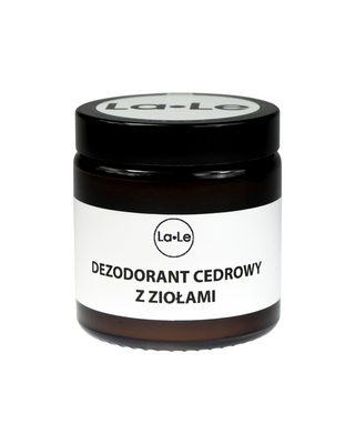 Deodorante biologico in crema - Cedro con erbe ad azione antibatterica, lenitiva delle irritazioni La-Le - 1
