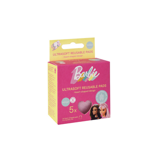 Dischetti cosmetici riutilizzabili per la rimozione del trucco Barbie Ultrasoft Reusable Pads Hearts Pink Glov - 4