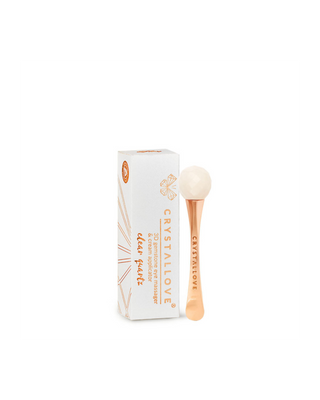 Massaggiatore 3D per occhi in cristallo di rocca e applicatore per crema Crystallove