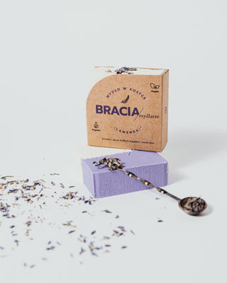 Sapone alla lavanda lenitivo e idratante con olio di riso e burro di karité Bracia Mydlarze - 2