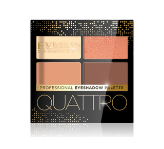 Quattro palette di 4 ombretti nelle tonalità del pesca e del marrone n. 01 Eveline