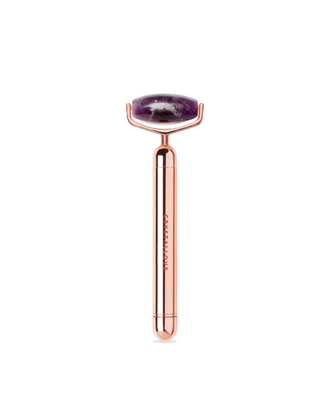 Rullo a impulsi in ametista per il massaggio del viso Rose Gold Crystallove - 2