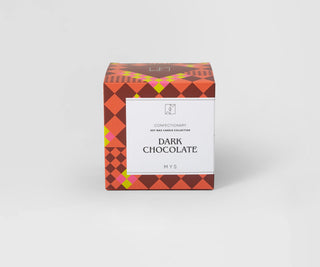 Candela di soia al profumo di cioccolato belga in un contenitore di ceramica Mys