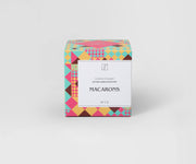 Candela di soia al profumo di macarons francesi in un contenitore di ceramica Mys
