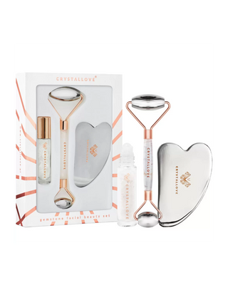 Set per massaggio facciale in acciaio inox - crioterapia Cryo Ice Beauty Set Crystallove - 1